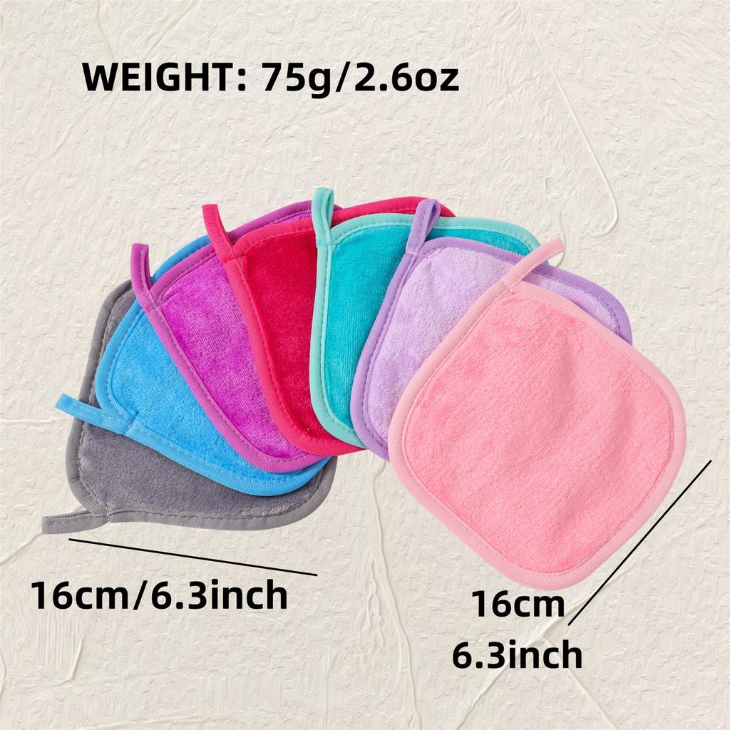 7 Stück bunte Baumwoll-Waschhandschuhe Gesichts-Waschhandschuhe Waschlappen Für empfindliche Haut Schnell trocknendes Flanelltuch Für den täglichen Gebrauch