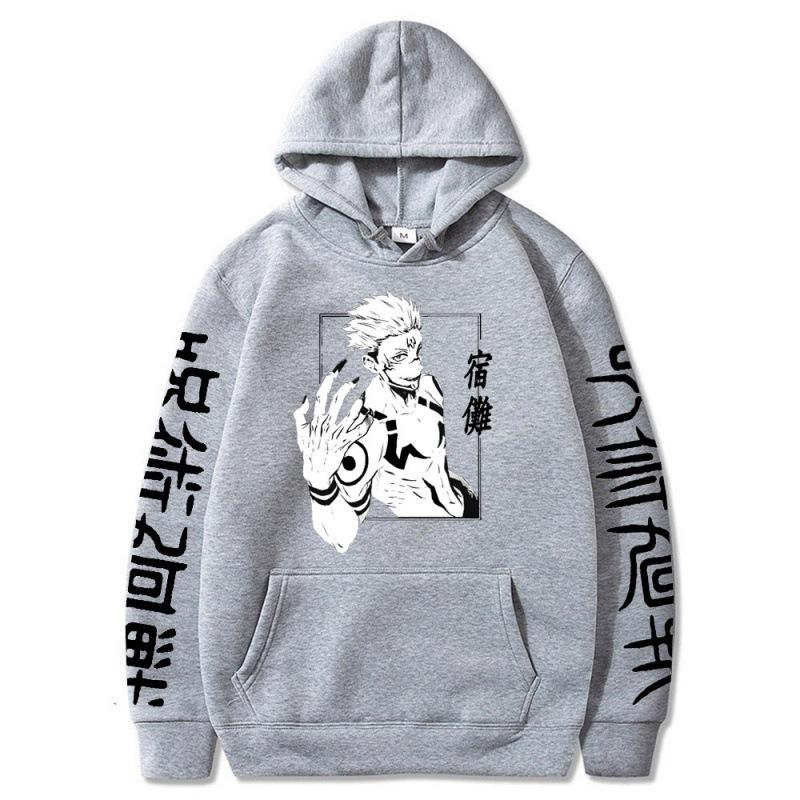 Moletom com capuz primavera e outono novo suéter masculino anime suéter solto casual moletom com capuz anime