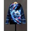 Kinderkleidung, kreativer 3D-bedruckter Kapuzenpullover für Jungen, lässiges Sport-Langarm-Kapuzenshirt für Jungen