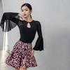 Women Standard Latin Jumpsuit Long Sleeves Latin Dance Leotard Ballroom Modern Dance Jazz Bodysuit