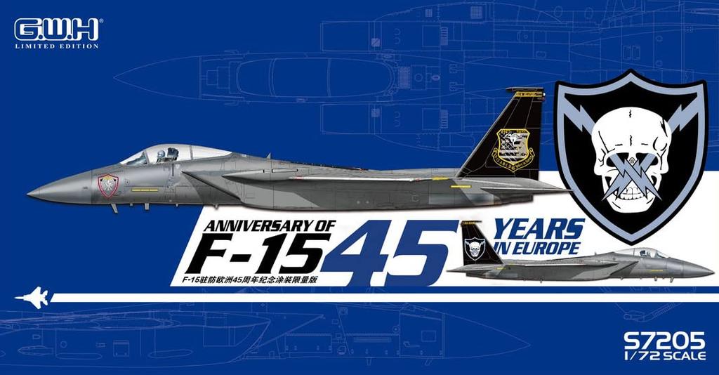 Great Wall Hobby US Air Force in Europe 45th Anniversary Livery Plastic Model Kit S7205 1/72 F-15C