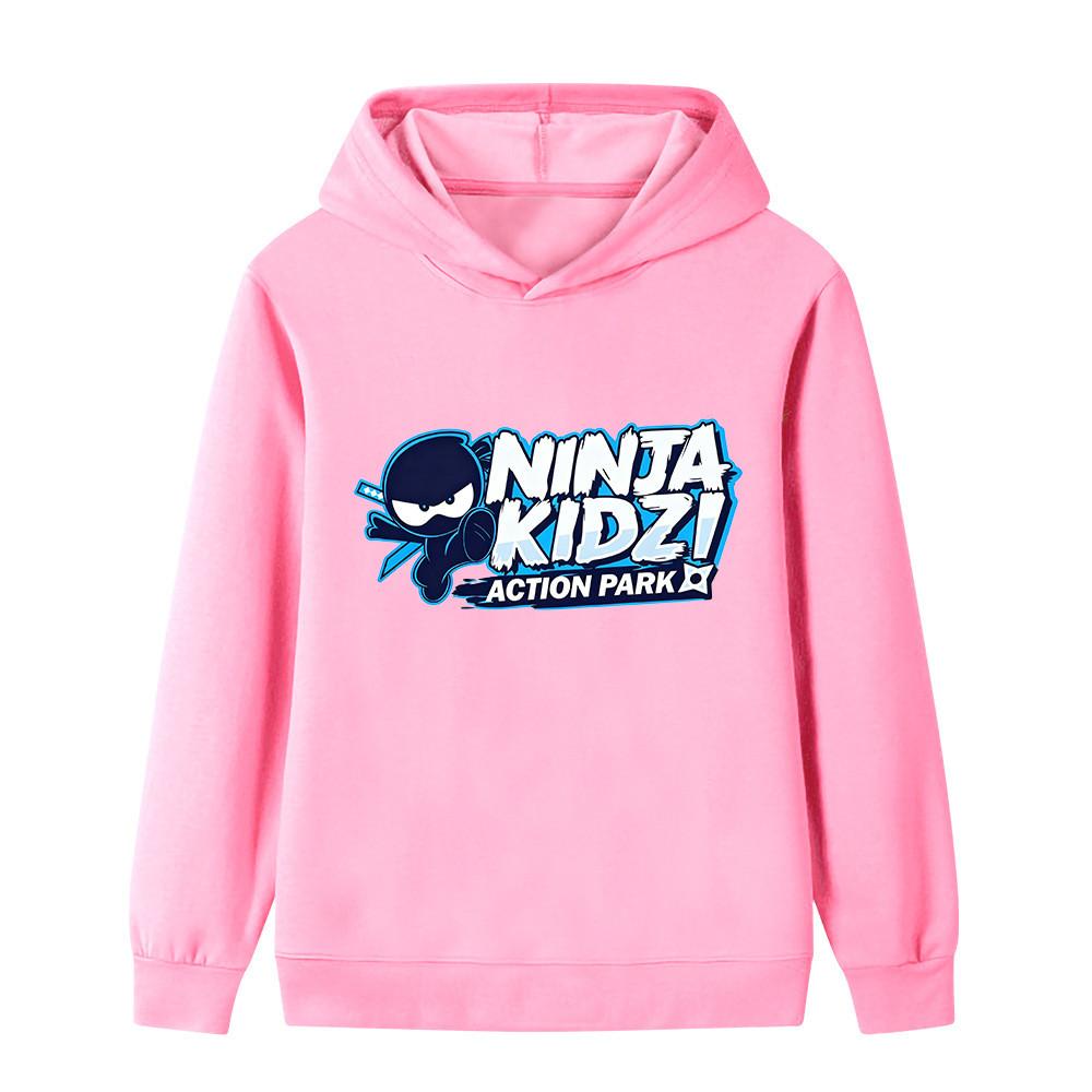 B1174 Kids Boys Girls NINJA KIDZ Print Casual Long Sleeves Hoodie