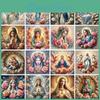 Embroidery 5d Mary Virgin Diamond Mosaic Home Decor Icon Rose Diamond Painting New Portrait Religious Rhinestones