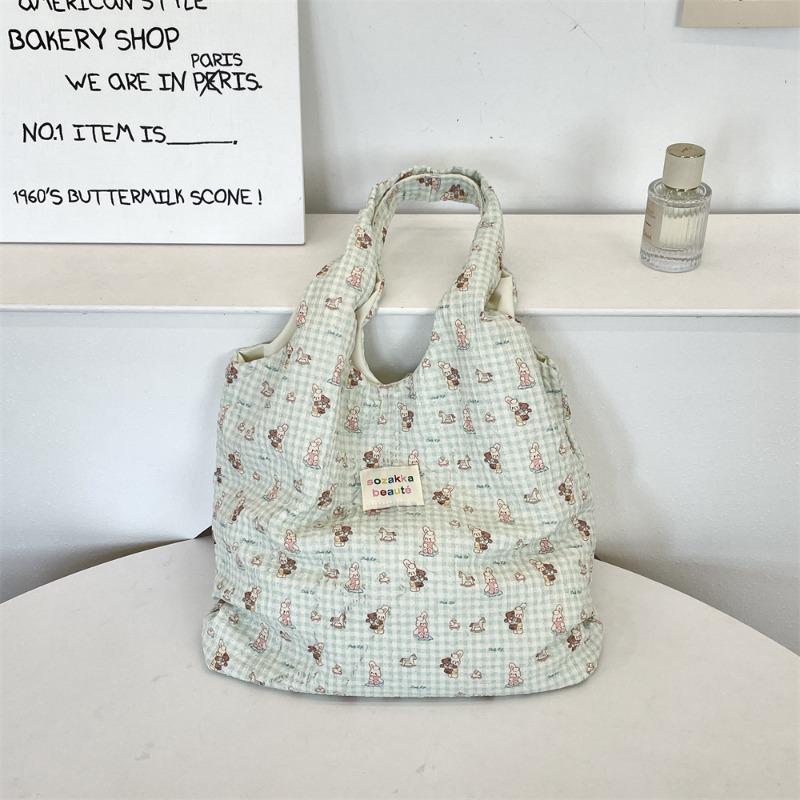 5 Embossed Vest Bag Large Capacity Shoulder Handbag Daily Leisure Student Print Female