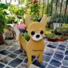 Garden Art Dog and Cat Flower Pot Set