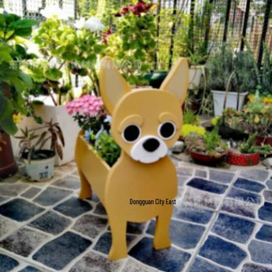 Garden Art Dog and Cat Flower Pot Set