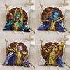 Animation 12 Gold S-Saint S-Seiya Pillow Case Home Dorm Chair Back Short Plush Double-Sided Printing Office Cushion Cover