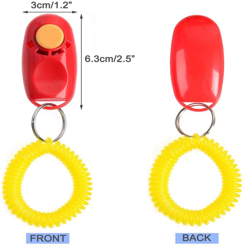 Training Portable with Wrist Strap Cute Dog Clicker Dog Whistle Puppy Training Accessories Dog Toy