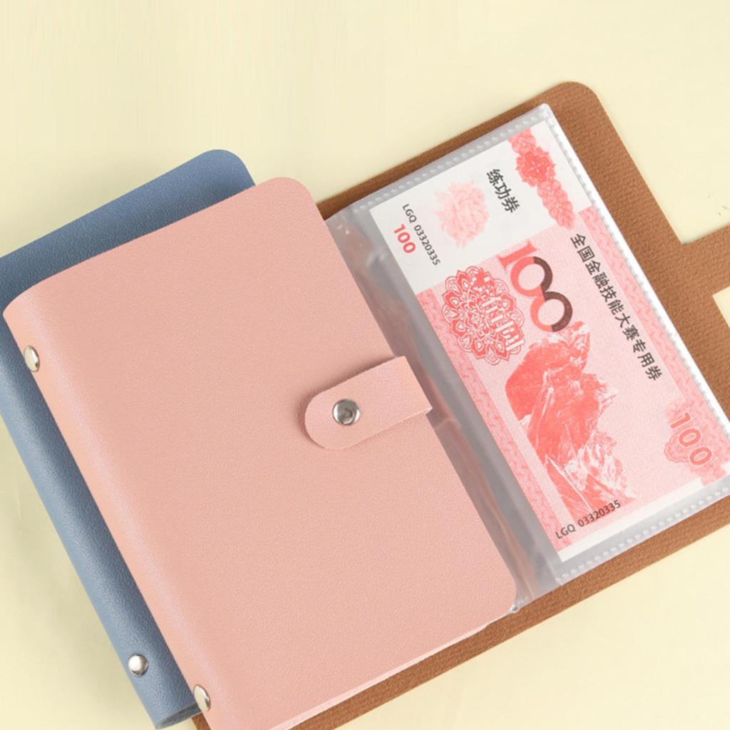 Savings Money Book Banknote Album Money Holder Solid Color Album Cash Collect Book  Saving Organizer Photocard Holder
