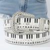 Women Belt Y2K Rhinestone Piano Buckle Metal
