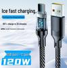 Ice Transparent 120W Fast Charging Braided Cable for Apple & Huawei