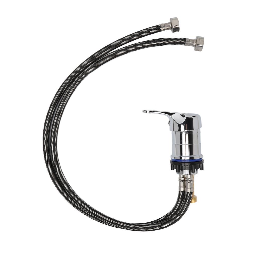 Salon Shampoo Faucet Zinc Alloy Replacement Hot Cold Mixer Faucet with 70cm Tube for Hair Wash