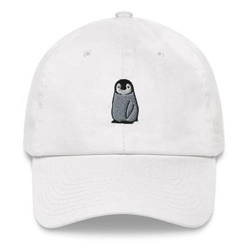 Cartoons Penguin Embroidery Shade Baseball Cap Hip Hop Unisex Adjustable Spring Autumn Solid Color Dad Hat Peaked Cap