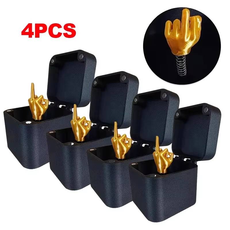Fun Gag Birthday Gift Accessories Desk Decoration Surprise Gift Box Toys Middle Finger In the Box Supplies Crafts Decor Figurine