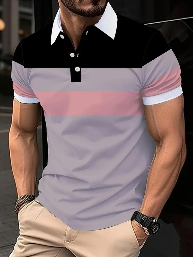 

Мужская легкая летняя рубашка поло 3XL серый