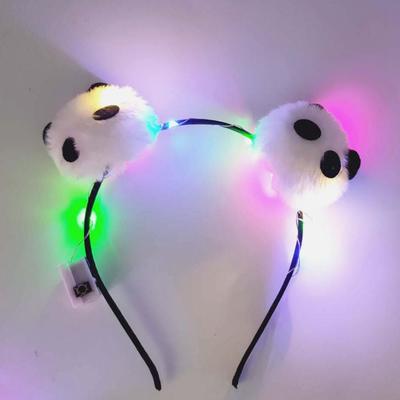 2023 Weihnachten Panda Leucht-Haarspange und Stirnband-Set