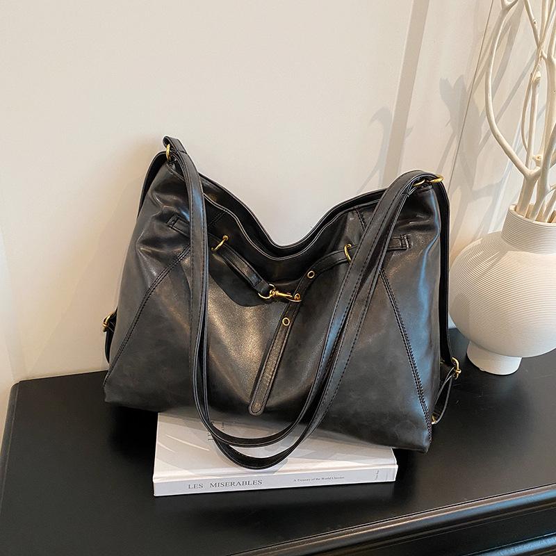 Роскошная ретро замшевая сумка-тоут: Универсальная женская сумка через плечо большой вместимости