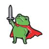Cute Raccoon Knight Frog Enamel Pins Bachelor's Hat Cat Kermit Flork Animal Brooches Lapel Badge Jewelry Gifts for Friends