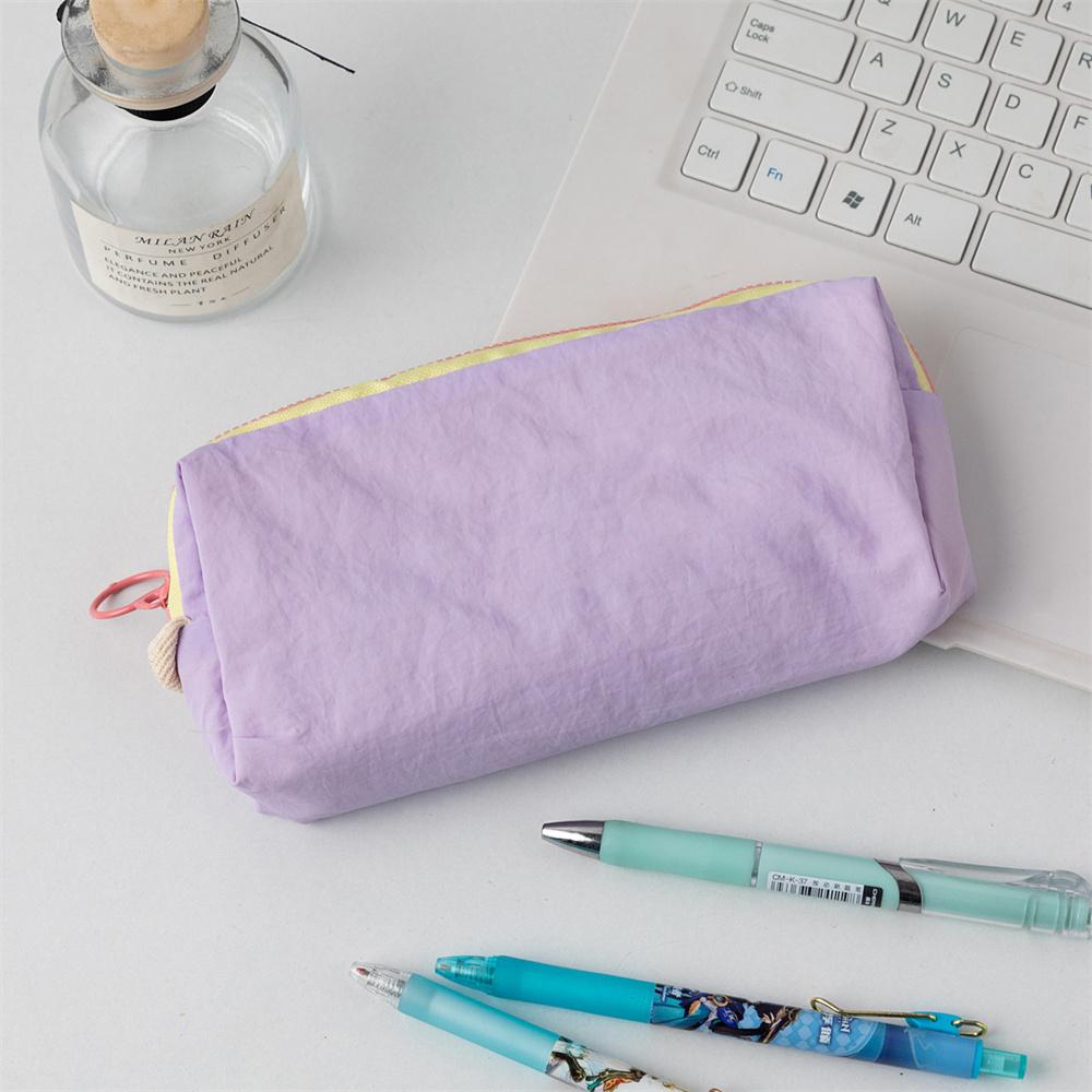 Macaron Einzelfarbig Einfache Federtasche Große Kapazität Tragbare Aufbewahrungstasche Minimalistische Schreibwarentasche für Stifte
