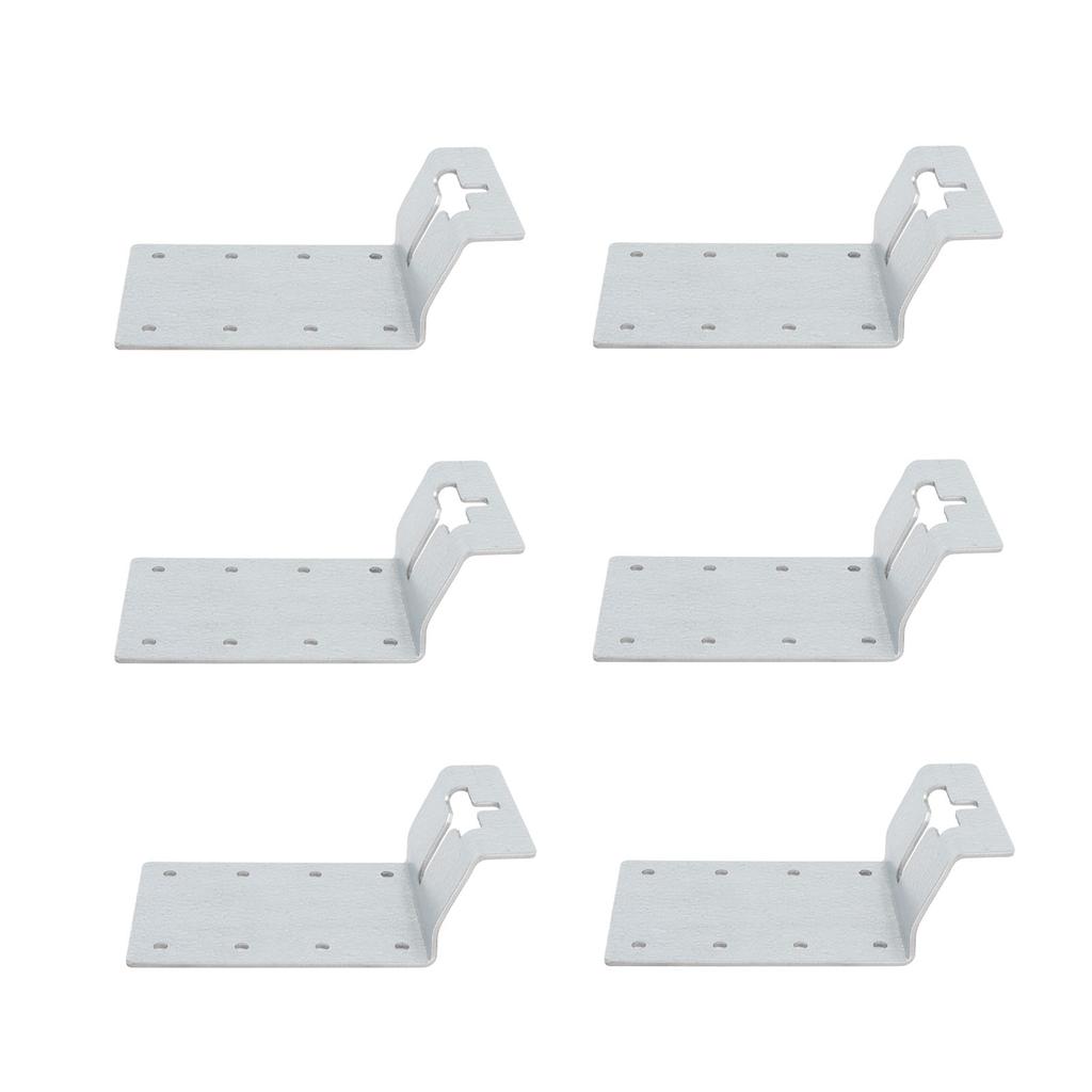 6PCS T Post Mounting Brackets Iron Multifunctional 3 Inch Mailbox T Post Fence Brackets for