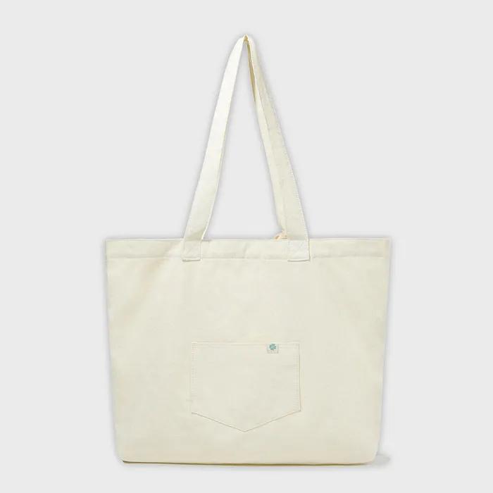 Clover Heart Ribbon Eco Bag Ivory