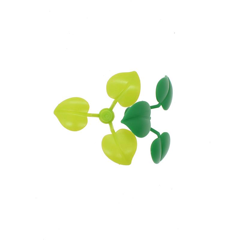 MOC Compatible 6255 Plant Flower Stem 1x1x2/3 with 3 Large Leaves Peach Leaf Grass Enlighten Building Block Bricks Particles Toy