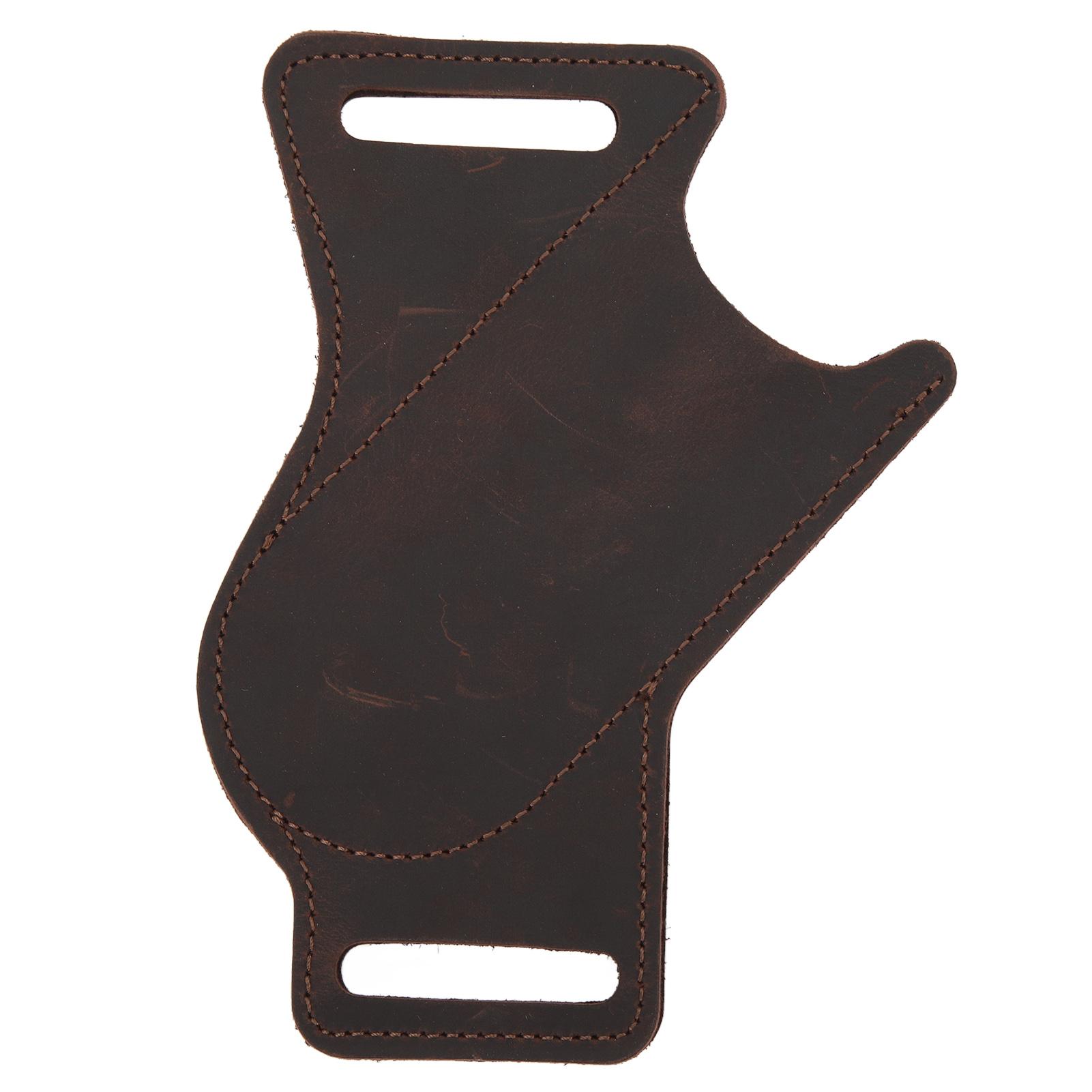 

Folding Knife Sheath for Men Cowhide EDC Knife Belt Tool Carrier Pouch for Lighter Car Key Brown