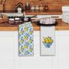 Italian Mediterranean Lemons Kitchen Towels, Capri Amalfi Coast Lemon Party Decorative Dish Tea Hand Towels for Kitchen Bathroom Decor,16x24 Inch Set