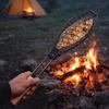 Folding Handle Grilling Basket Stainless Steel Grilled Fish Clip BBQ Tool  Home Use