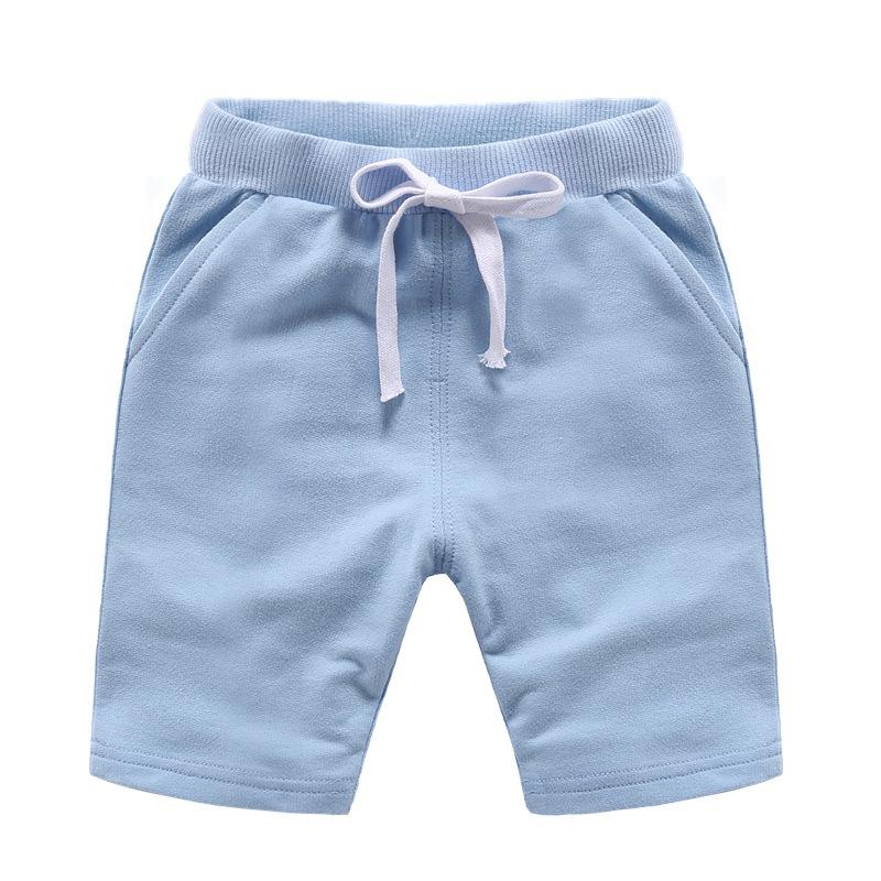 

Children s Shorts Unisex Summer Cotton Baby Boys Shorts Pants Teenager Kids Boys Girls Solid Casual Shorts for 1-12Years Children Clothes 150 світло-синій колір
