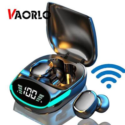 VAORLO Cuffie da gioco per bassi stereo HIFI 9D Display a LED Auricolari wireless con cancellazione del rumore TWS Bluetooth 5.1 Auricolare E-Sport