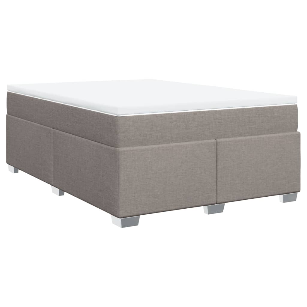 Vidaxl Letto Continentale Con Materasso, Taupe, Tessuto, 140X200 Cm
