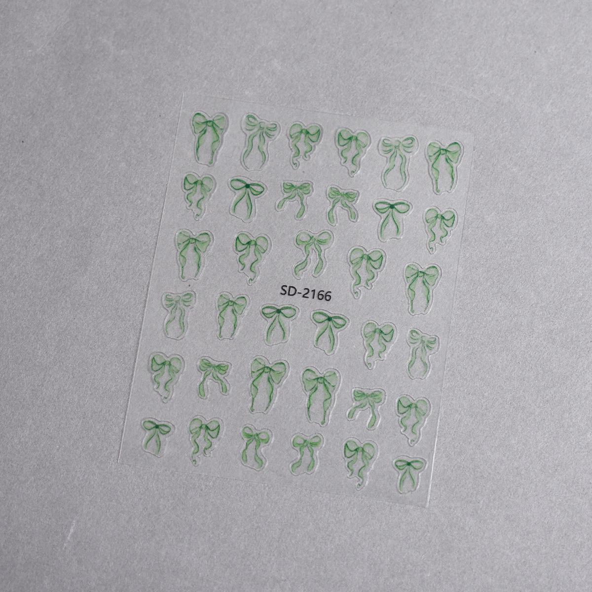 3D Bow, Ribbon & Ballet Shoe Nail Stickers - DIY Embossed Decals