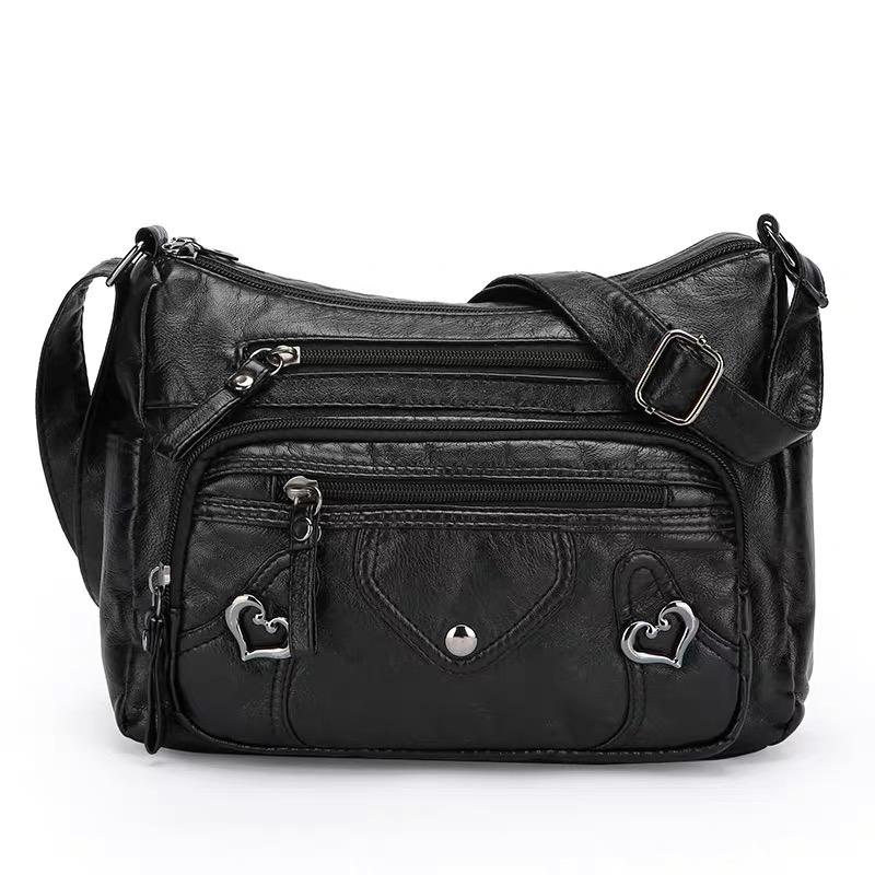 Mehrere Taschen Weiches Leder Umhängetasche Luxus Geldbörsen Handtaschen Damen Tasche Designer Schulter Messenger Bags für Damen