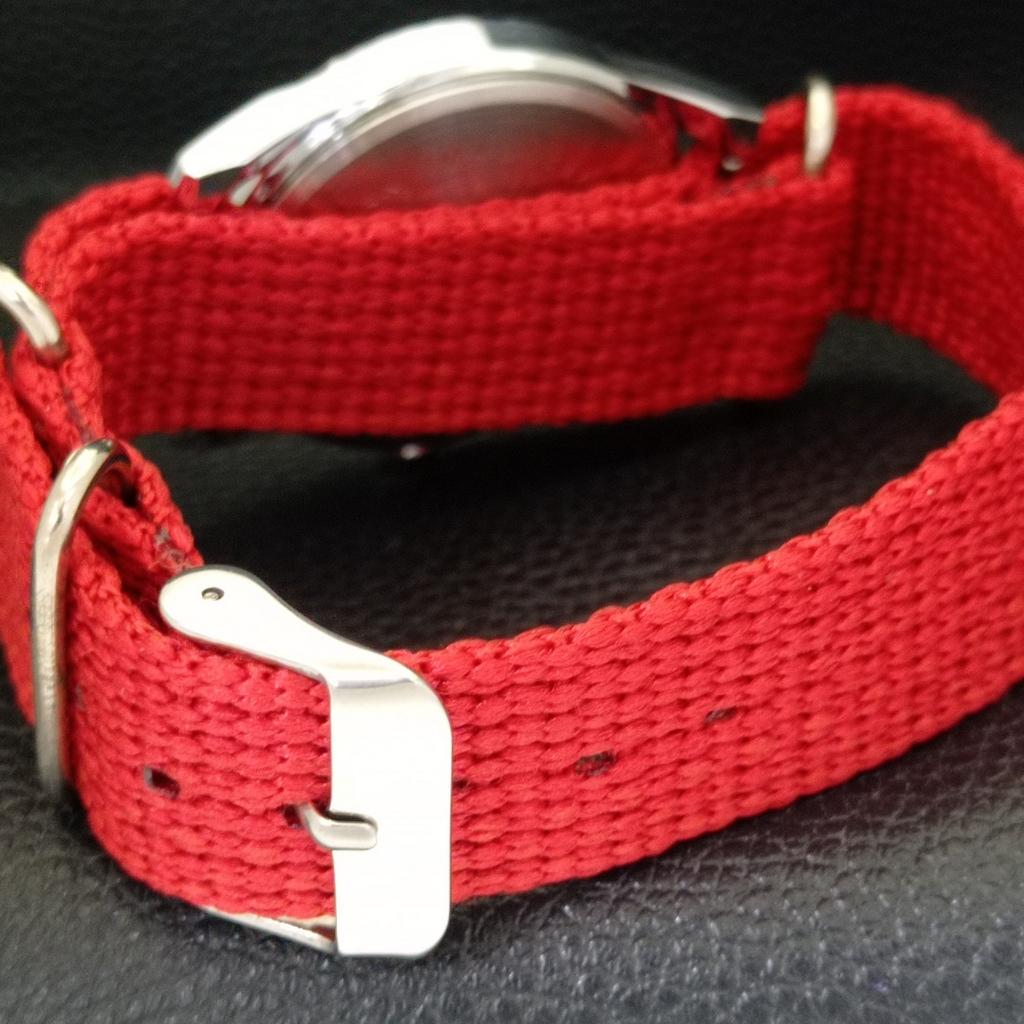 REFURBISHED HAND-WINDING SWISS MENS RED COLOR DIAL WATCH A431694-2 R108-a431694