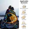 1pc Sun Printing Lightweight Flannel Blanket, Comfortable and Warm Blanket, for Camping Sofa Bed and Couch Office, In All Seasons