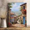 Colorful Coastal Cityscape Wall Art, Seaside Town Canvas Print, Wall Decor Art, Home Decor,Holiday Deco, Perfect Gift