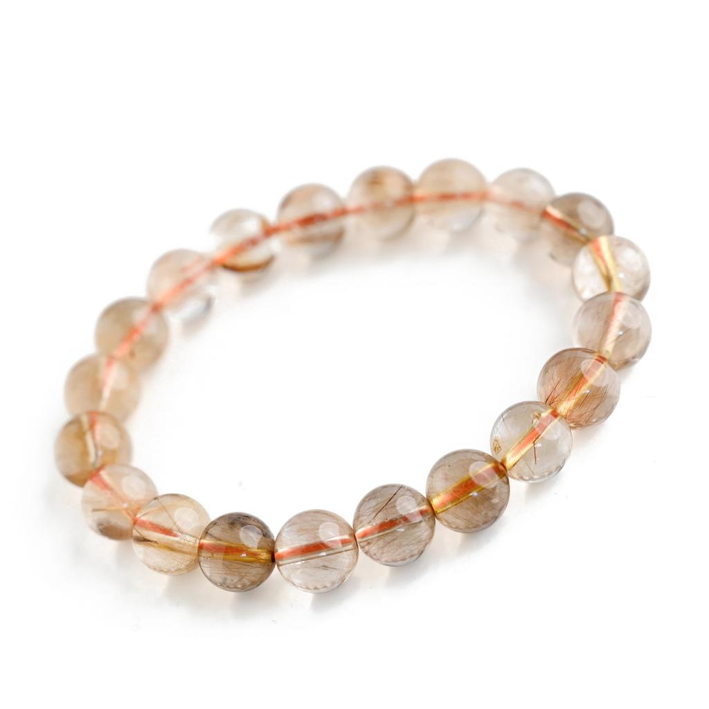Eigado Jewelry Town Shosenkyo Rutilated Quartz 10mm 16cm Wrist Limited Natural Power Bracelet, Stone, Circumference, One-of-a-Kind, Edition, Stone,