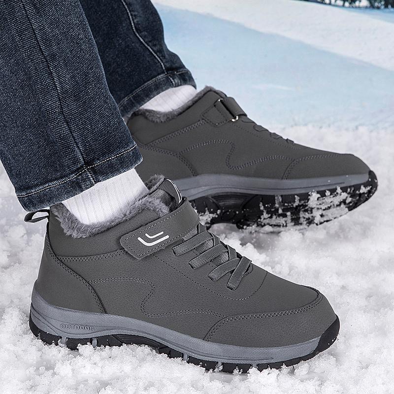 Men's and Women's Winter Fleece Warm Outdoor Hiking Hiking Boots, Cotton Boots, Snow Boots