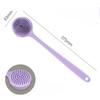 Silicone Back Scrubber Brush for Shower  Long Handle Body Deep Cleansing and Exfoliating Massage Double-Sided Soft Bristles