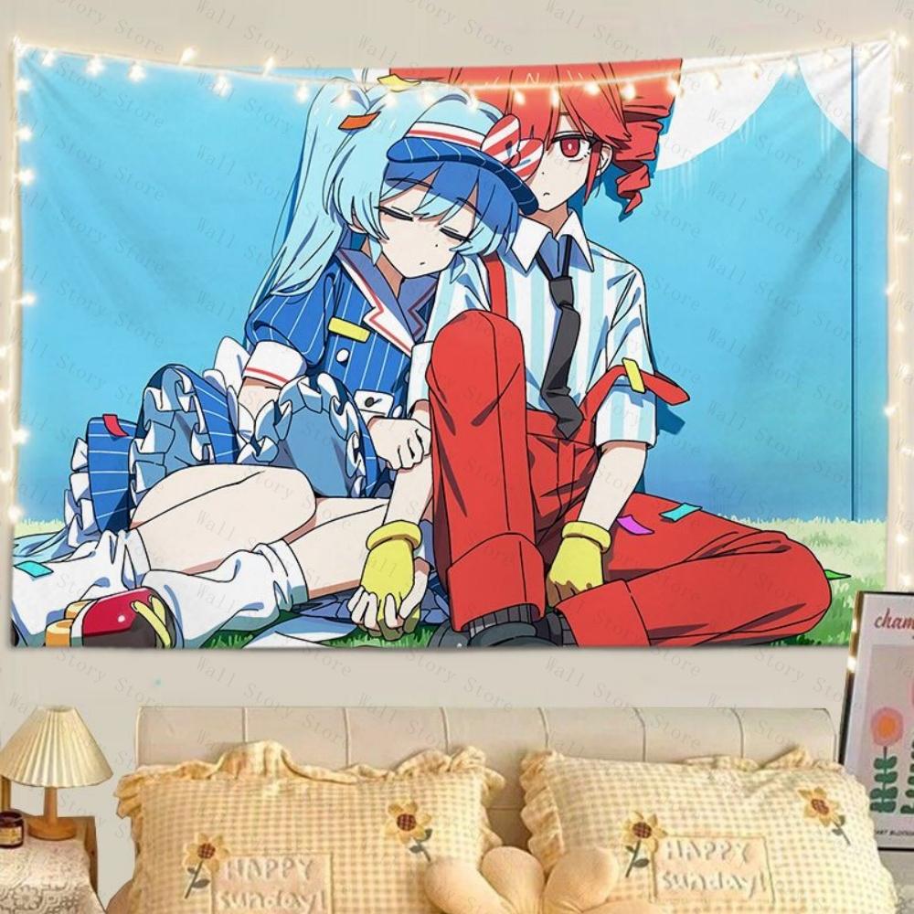 Anime Tapestry Cat Girl Tapestry Cute Manga Wall Hanging Aesthetic Room Decor for Bedroom Tapestry Dorm Perfect Gift Anime Fans