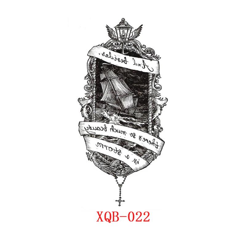 Kleine Ganzarm-Tattoo-Aufkleber, Blumenbuchstaben, Tier-Tattoo-Aufkleber, Schwarze Aufkleber Tattoo