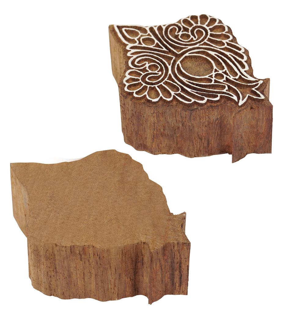 IBA Indianbeautifulart Textile Printing Block Asian Floral Motif Hand Carved Wooden Stamp Wood Block Printing
