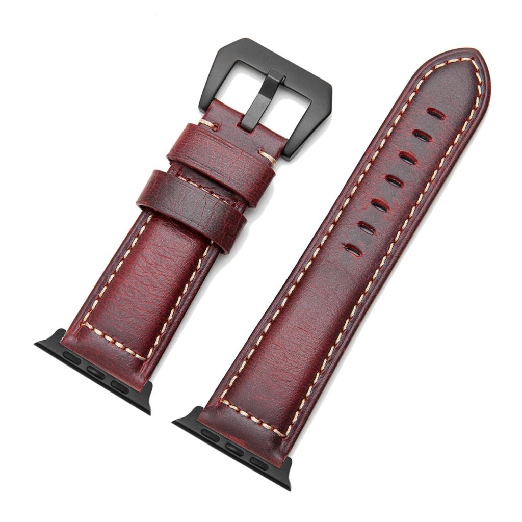 Vintage Watchbands 44mm 40mm 42mm 44mm Handmade Watch Strap Coffee Blue Red Green Replacement Watchwrist Belt Bracelet Accessory