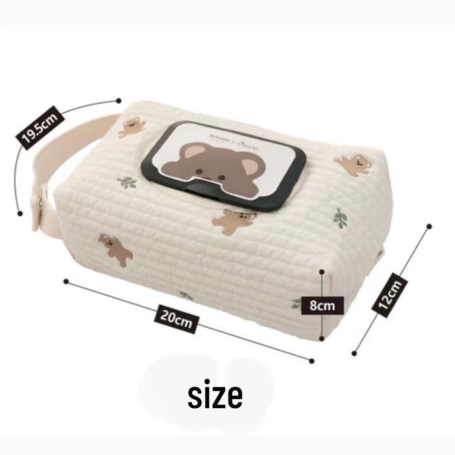Pastoral Large Capacity Portable Flip-Top Tissue & Wet Wipe Storage Bag