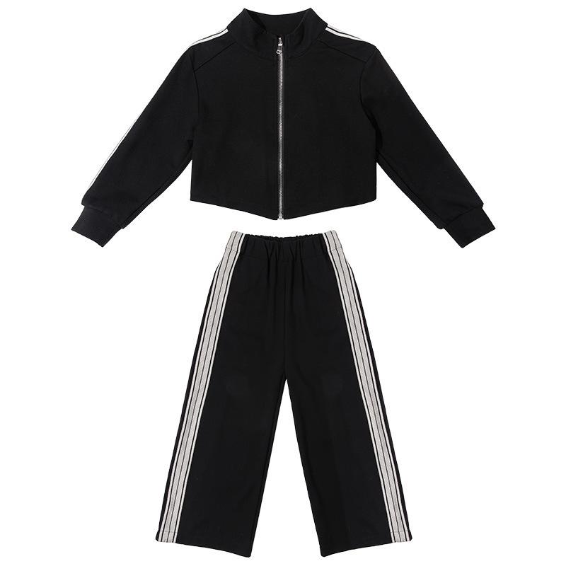 2025 Spring/Autumn Korean Style Girls' Fashion Long Sleeve Two-Piece Sports Set