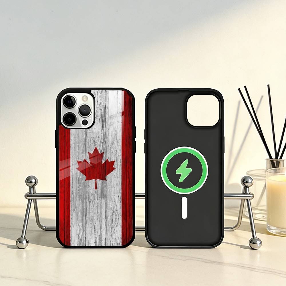 Canada Canadian Flag Phone Case For iPhone17,16,15,14,13,12,11 Plus,Pro Max Magnetic For Magsafe Wireless Charging