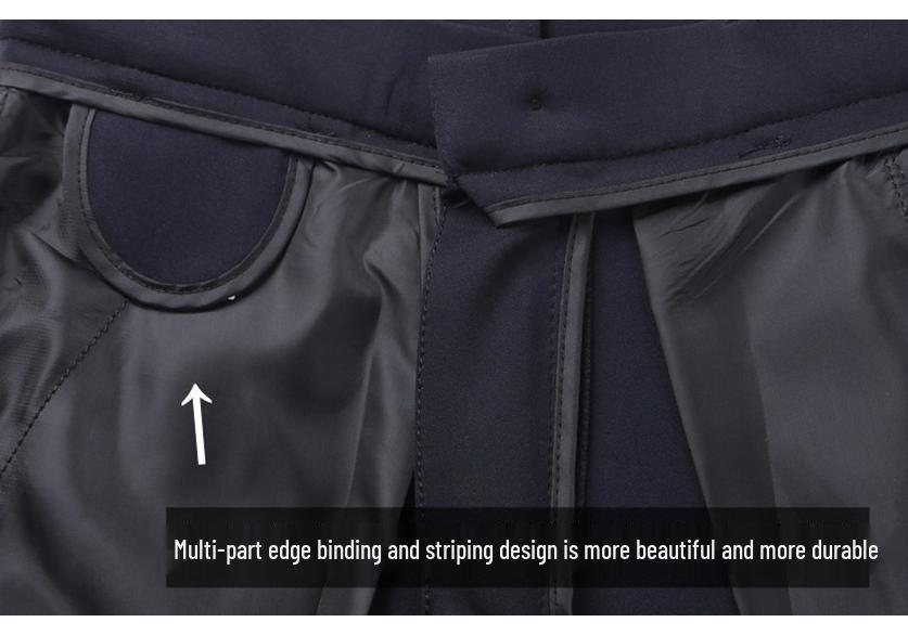 Men's Slim Fit Straight Leg Business Casual Pants - Summer Thin, Elastic, Good Drape Suit Trousers