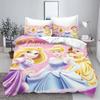 Serie Principesse Set Camera da Letto 3 Pezzi Set Copripiumino Biancheria da Letto 3D Biancheria da Letto per Bambini Set Piumoni Queen Twin Casa Anime