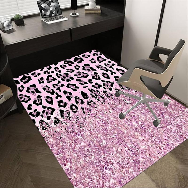 1 Stück Leopardenmuster Glitzer Extra Groß Rutschfester Teppichboden, Büro, Familie, Schlafzimmer Großer Teppich Innen Teppiche, Lebendige Farben